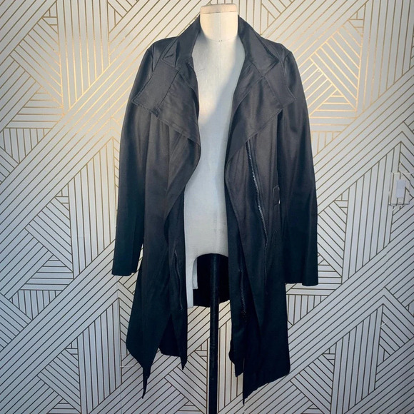Reiss Arlington Black Trench Coat Jacket - Picture 2 of 12